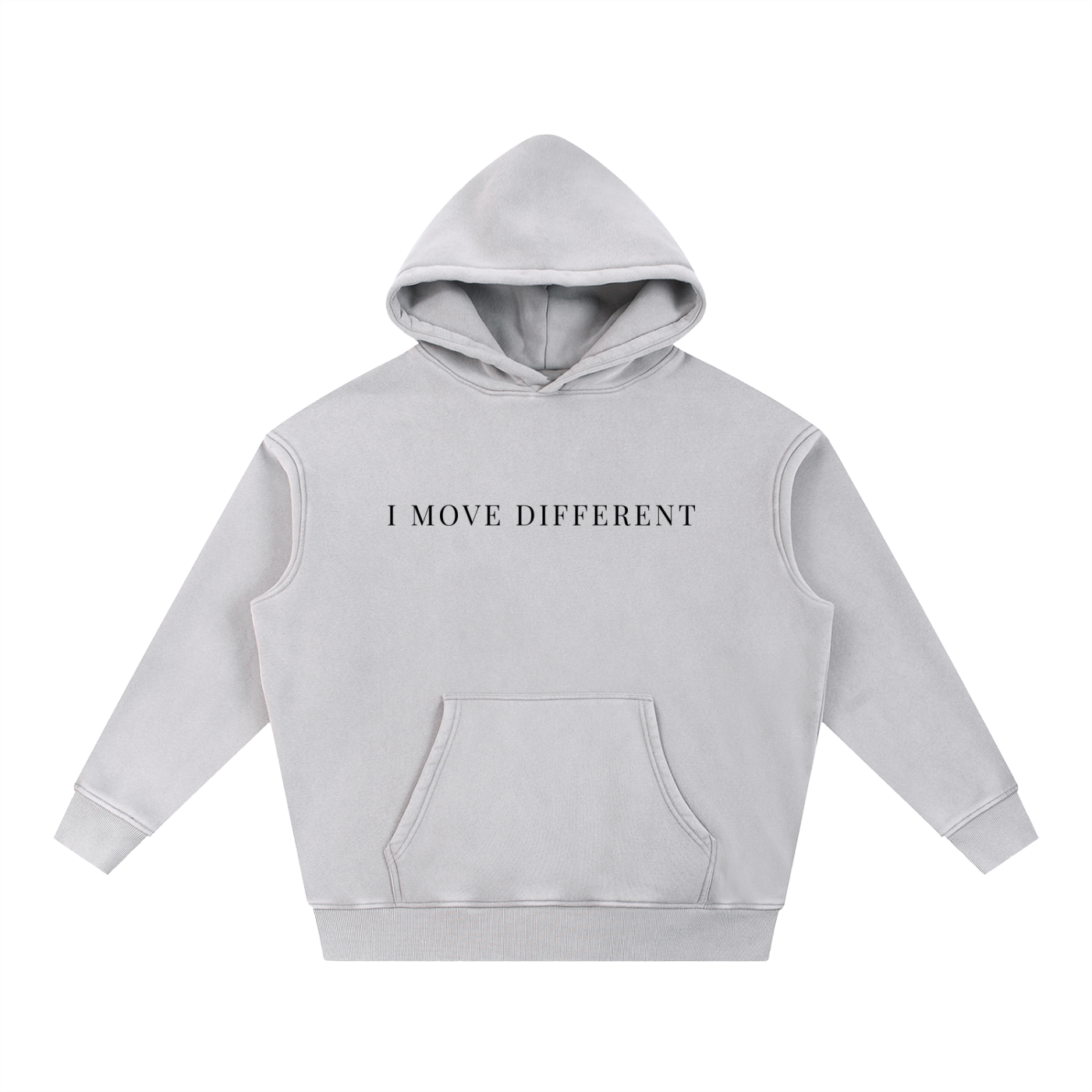 I Move Different Snow Wash Fleece Oversize Hoodie