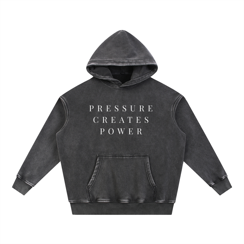 Pressure Creates Power Snow Wash Fleece Oversize Hoodie