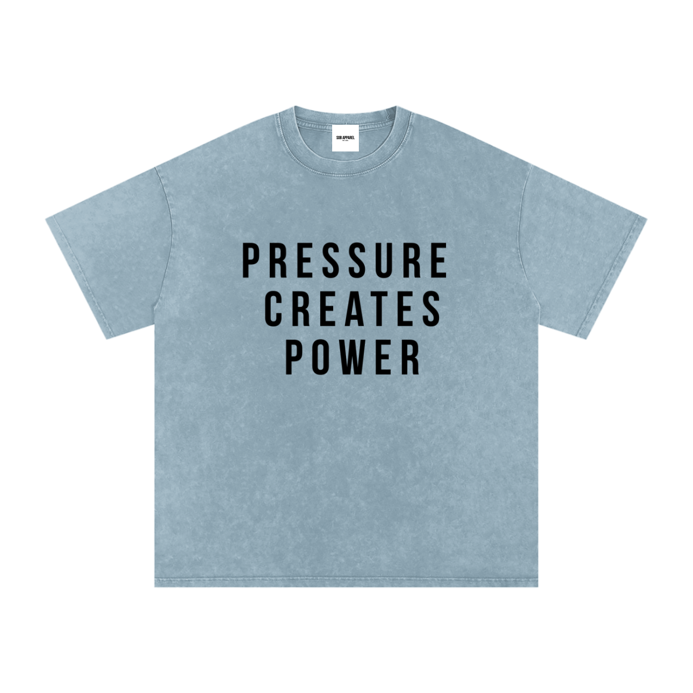 Pressure Creates Power Snow Washed Oversized Cotton T-Shirt