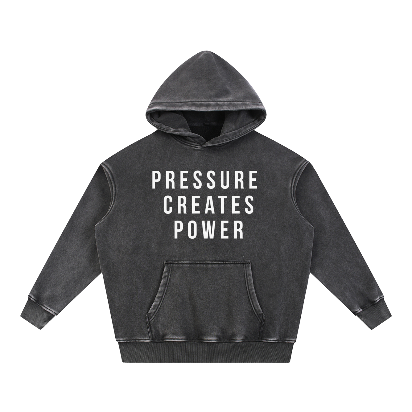 Pressure Creates Power Snow Wash Fleece Oversize Hoodie