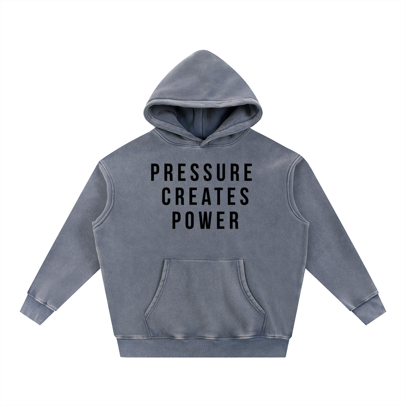 Pressure Creates Power Snow Wash Fleece Oversize Hoodie