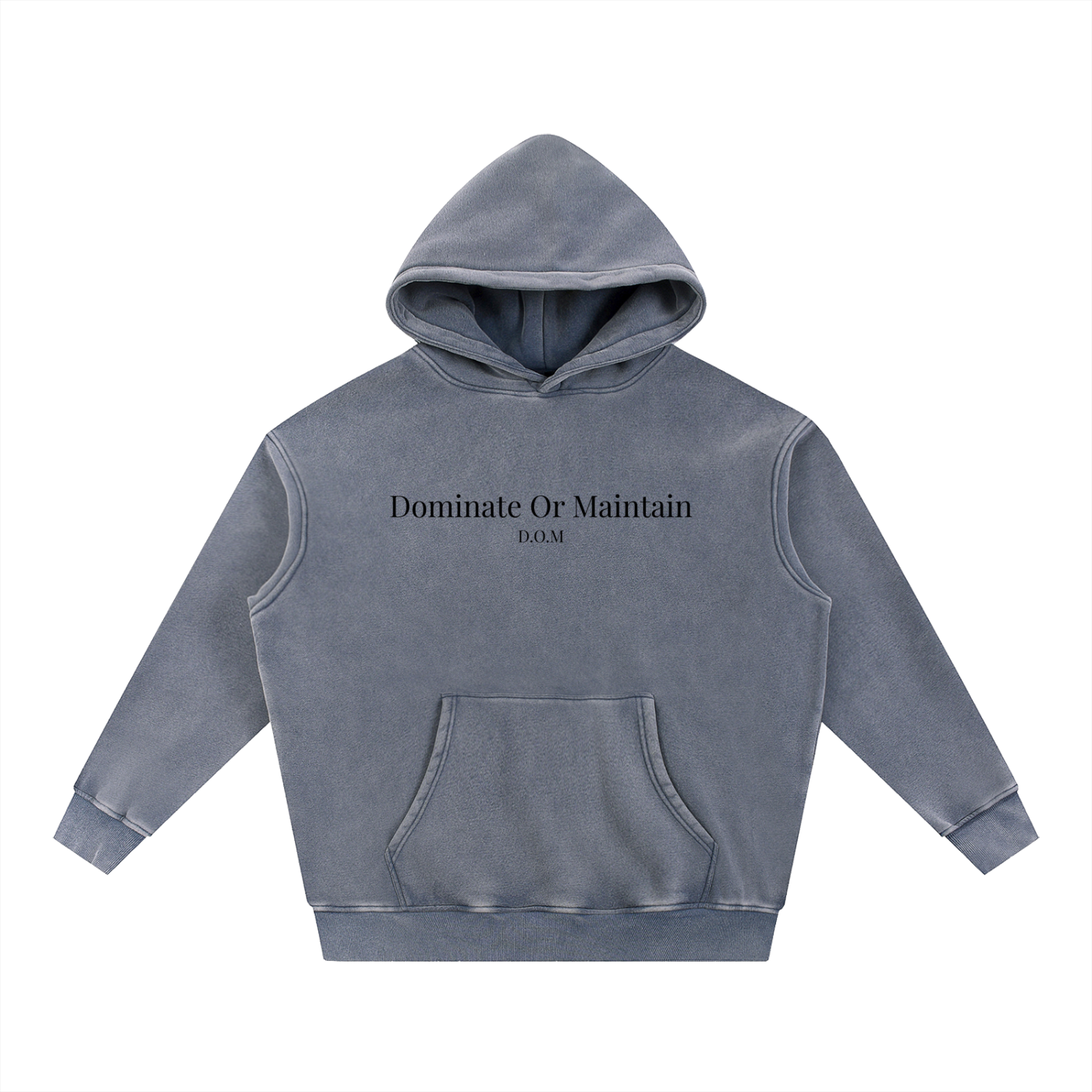 Dominate Or Maintain Snow Wash Fleece Oversize Hoodie