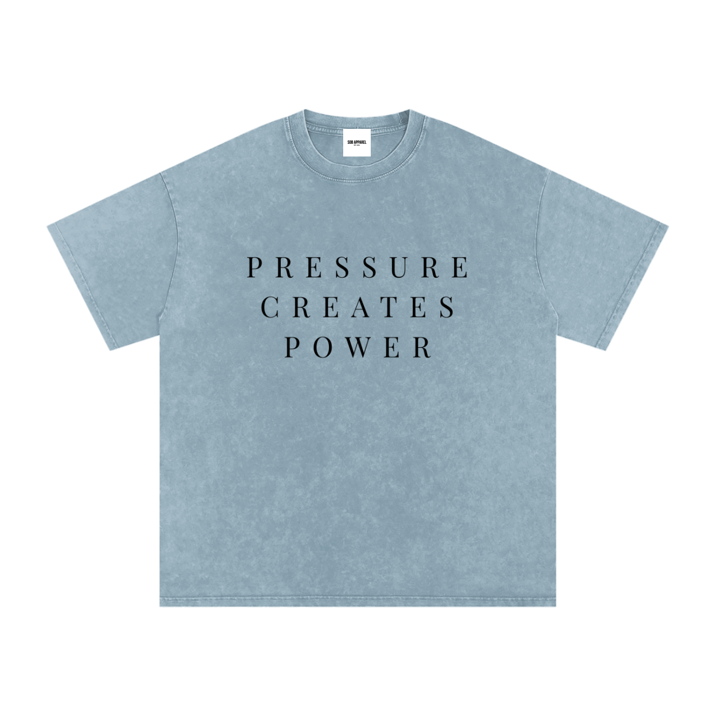 Pressure Creates Power Snow Washed Oversized Cotton T-Shirt