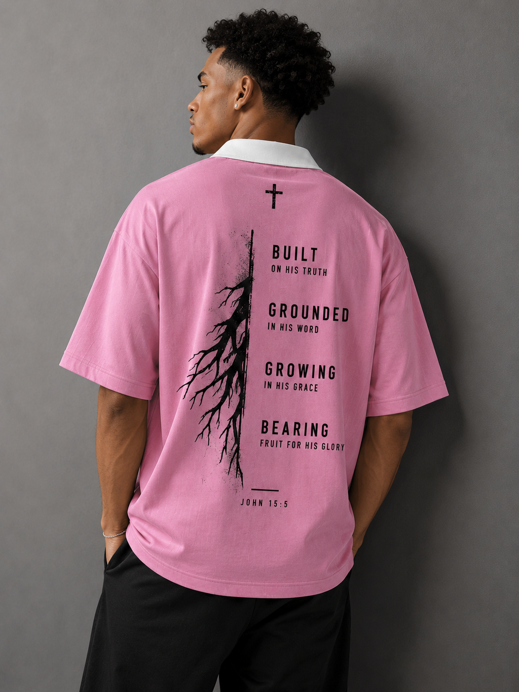 Unisex Striped Polo Tee - Where God Guides