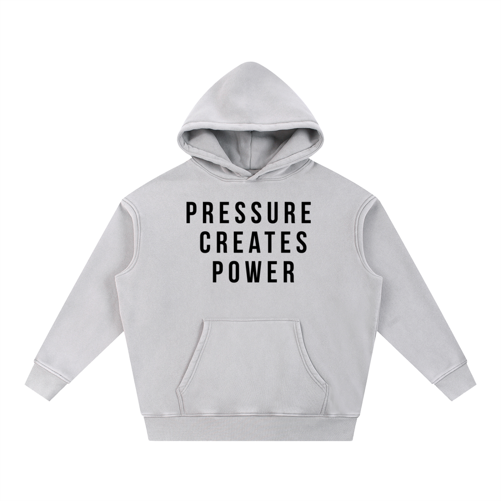 Pressure Creates Power Snow Wash Fleece Oversize Hoodie