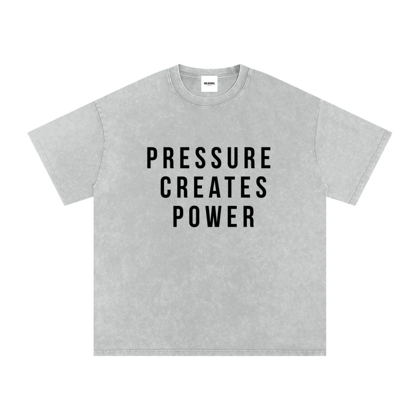 Pressure Creates Power Snow Washed Oversized Cotton T-Shirt
