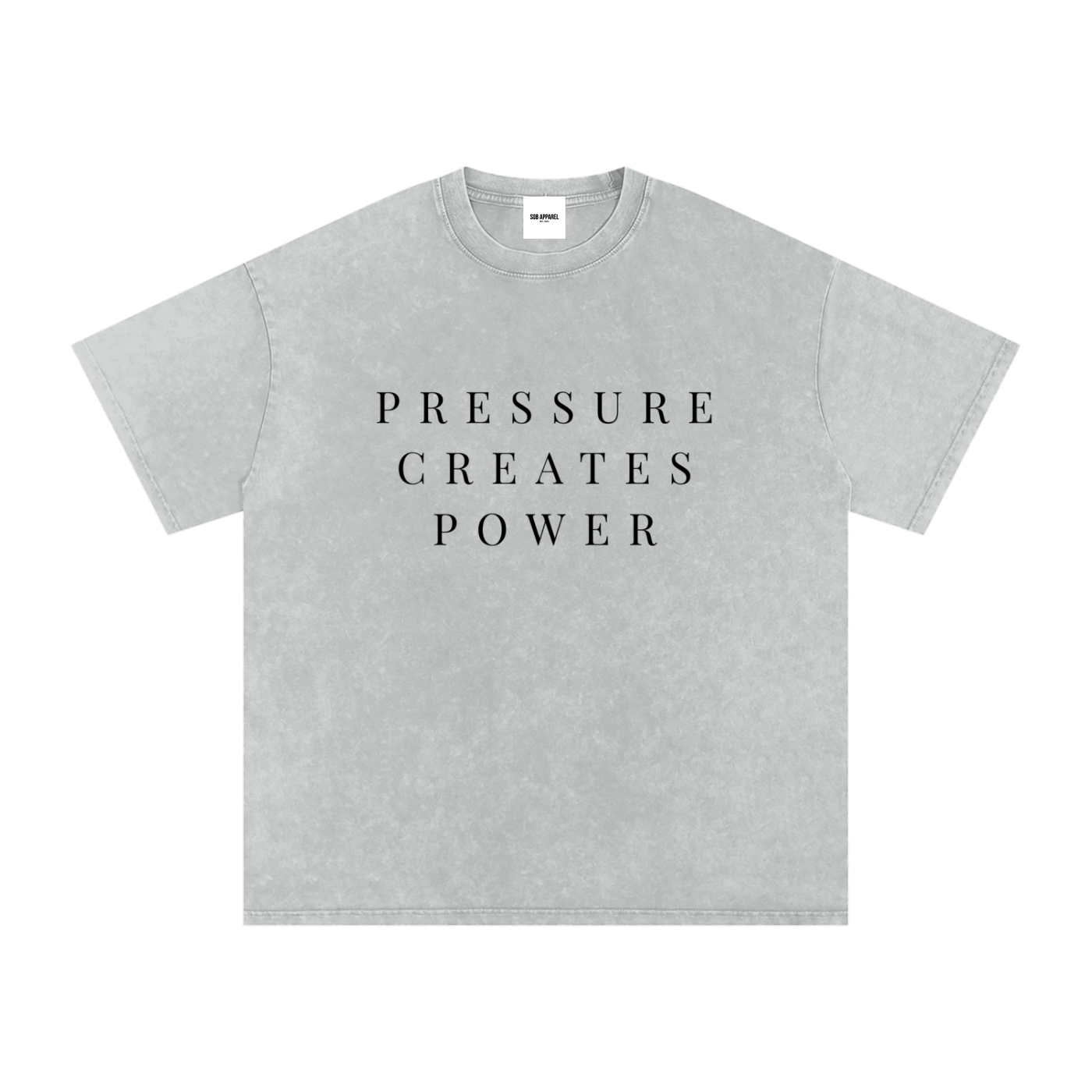 Pressure Creates Power Snow Washed Oversized Cotton T-Shirt