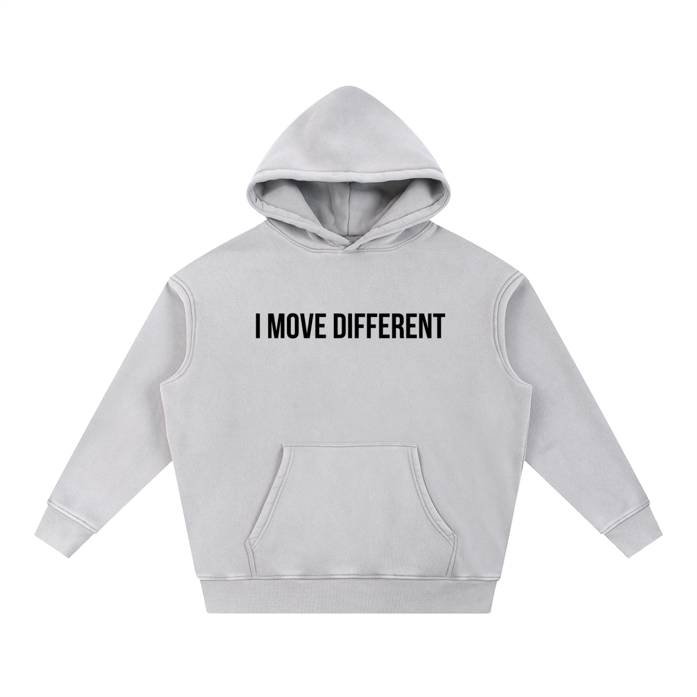 I Move Different Snow Wash Fleece Oversize Hoodie