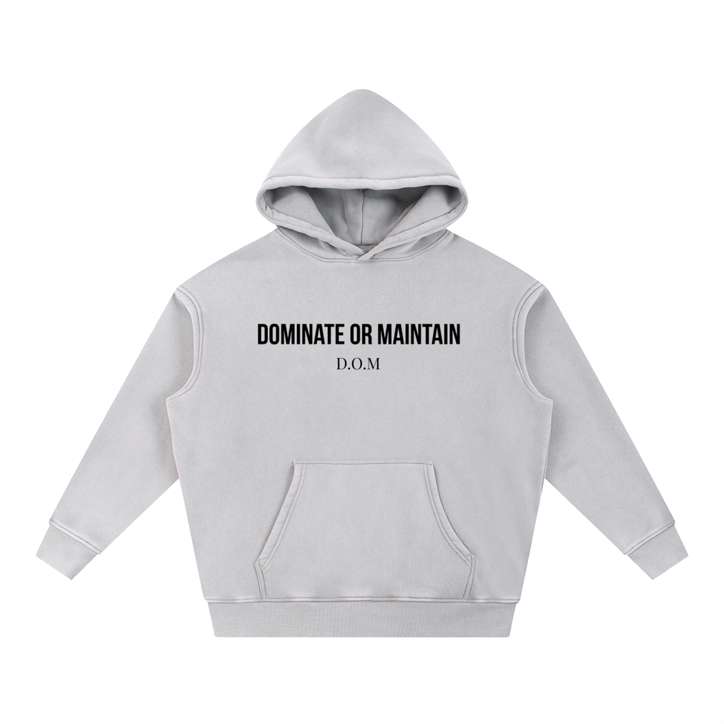 Dominate Or Maintain Snow Wash Fleece Oversize Hoodie