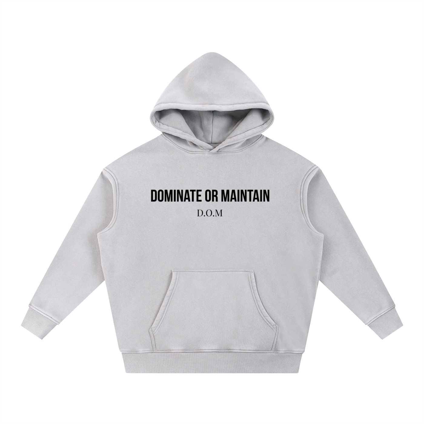 Dominate Or Maintain Snow Wash Fleece Oversize Hoodie