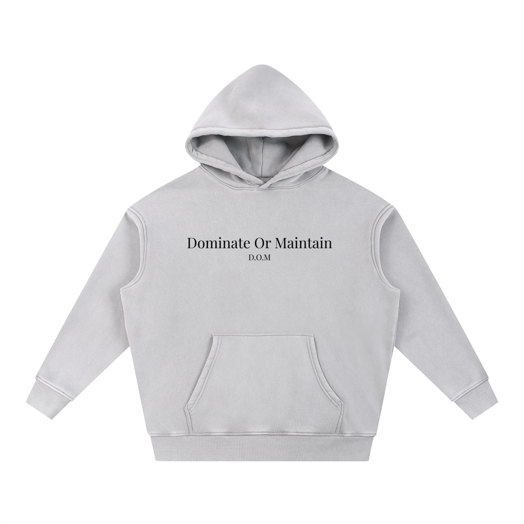 Dominate Or Maintain Snow Wash Fleece Oversize Hoodie