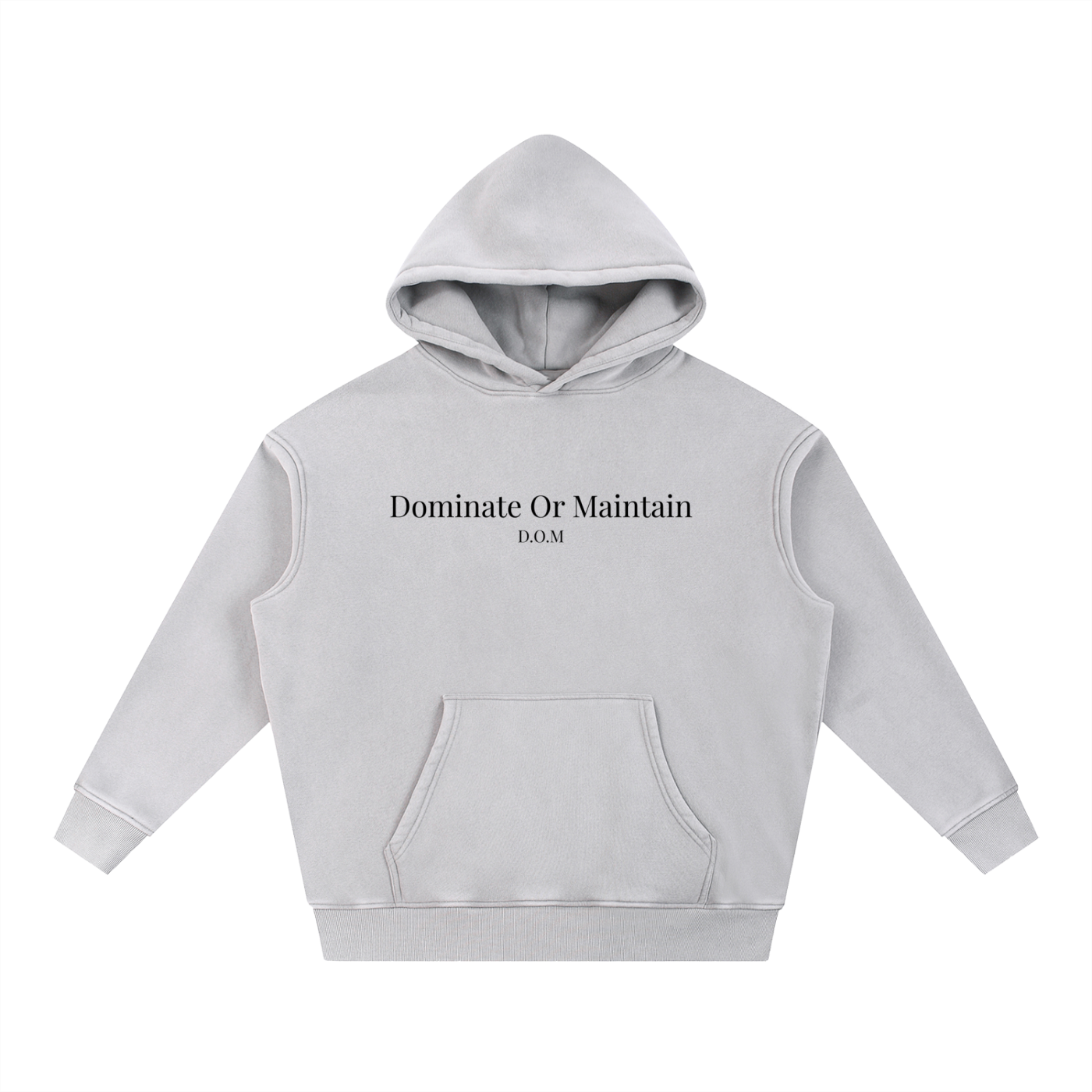 Dominate Or Maintain Snow Wash Fleece Oversize Hoodie