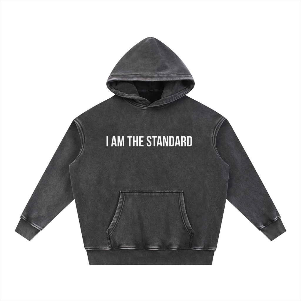 I'm The Standard Snow Wash Fleece Oversize Hoodie